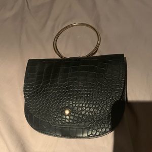 Frankie Shop Crocodile Half Moon Bag - Vegan